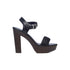 Sandali neri con fascia effetto intrecciato e tacco 12 cm Lora Ferres, Donna, SKU w044000027, Immagine 0